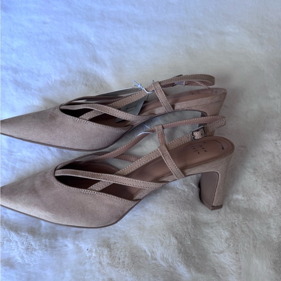 A New Day Women's Beige Strappy Heels Size 8 1/2 - Picture 3 of 6